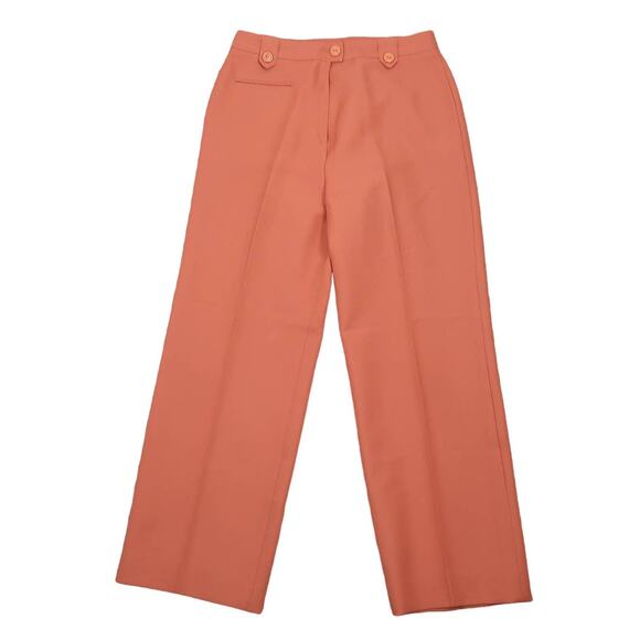 Vintage 70s tan orange high rise wide straight leg pants 29" - Picture 1 of 4